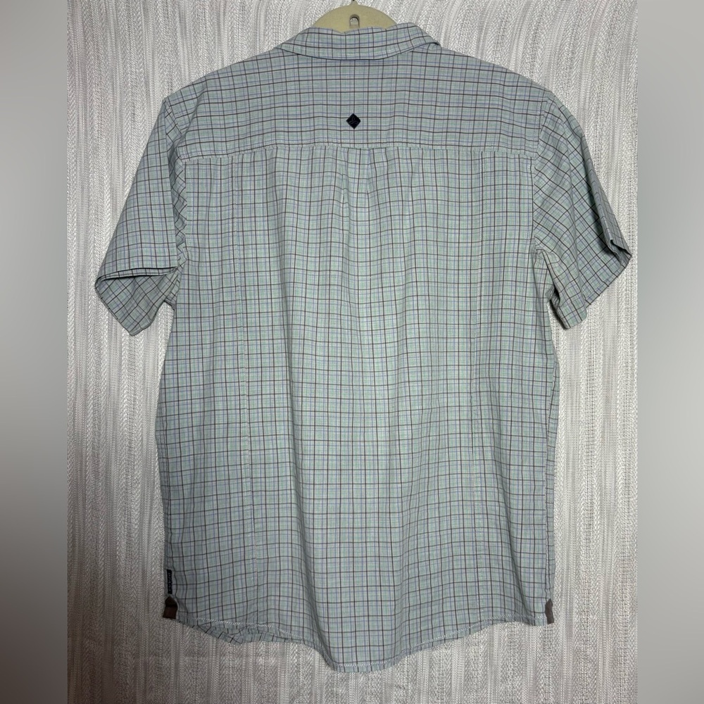 Prana Gray Casual Button Down Shirt Lightweight Cotton - Picture 3 of 4